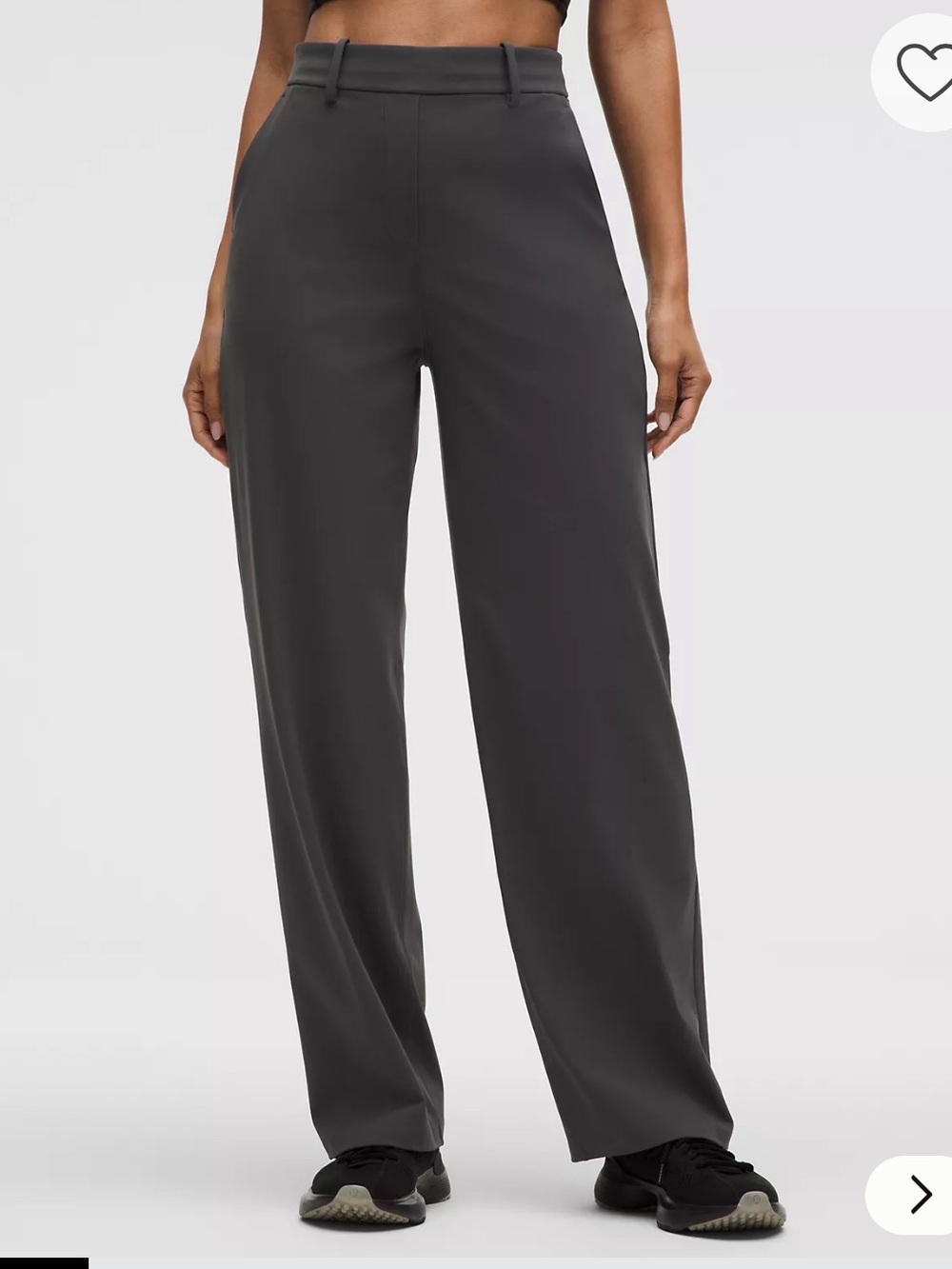 Daydrift High-Rise Straight-Leg Trouser Graphite Grey